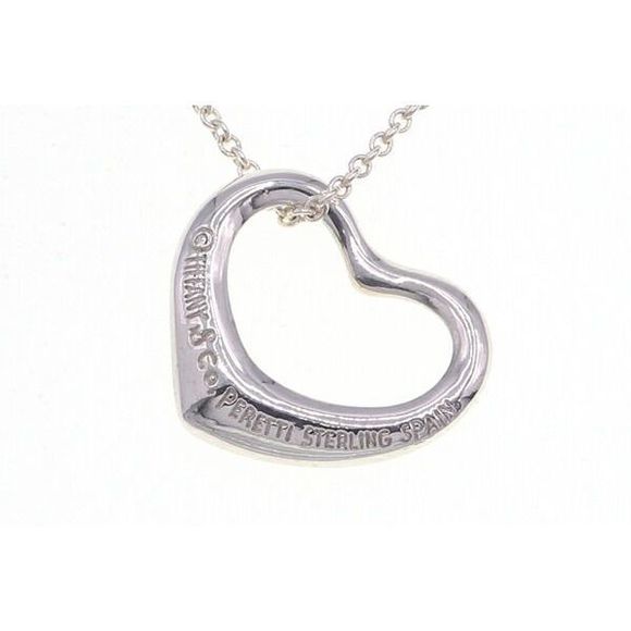 Tiffany Elsa Peretti Open Heart Silver Necklace - Picture 2 of 4